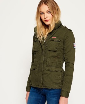 Superdry Winter Rookie Military Női Kabát Sötét Khaki | ZTDEG2894